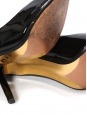 Pointy toe black patent leather stiletto heel pumps Retail price €175 Size 40