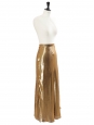Jupe longue taille haute en lamé doré Prix boutique 480€ Taille 36