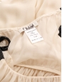 Ivory cream silk chiffon evening or wedding dress with beaded straps Retail price €2000 Size 36