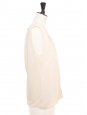 Cream white silk crepe sleeveless cocktail top Retail price €950 Size S