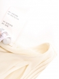 Cream white silk crepe sleeveless cocktail top Retail price €950 Size S