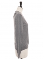 Dark grey cashmere V-neck sweater Retail price €240 Size M