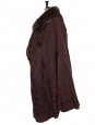 Manteau long en fourrure d'astrakan et de renard marron Taille 36/38