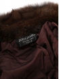 Manteau long en fourrure d'astrakan et de renard marron Taille 36/38