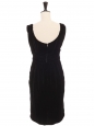 Black velvet cinched and heartshape cocktail dress Retail price €1950 Size XXS