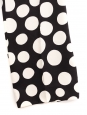 Black and white polka dot silk and wool satin pants Retail price €1200 Size 34