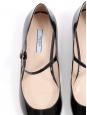 Chaussures plates Mary-Jane à bride en cuir verni noir bout pointu Prix boutique 770€ Taille 37