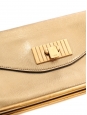 SALLY gold metallic leather evening clutch bag Retail price €850