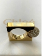 Bague DARCEY en laiton doré et perle Swarovski cristal Prix boutique 350€ Taille 52