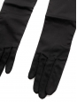 GANTS NEYRET Black satin long gloves Size 7