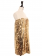 Robe de cocktail bustier brodée de sequins dorés Prix boutique 1400€ Taille S