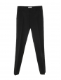 Black gabardine straight leg pants with pleat Retail price €820 Size 36
