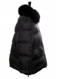 ARMY Black puffer winter parka coat with lamb fur collar Retail price 1000€ Size 36