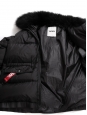Manteau parka doudoune ARMY noire col fourrure agneau du tibet Prix boutique 1000€ Taille 36