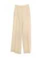 Pantalon à pli évasé beige crème Prix boutique 550€ Taille 36