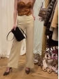 Beige cream flared pants high waist pants with pleat Retail price €550 Size 36
