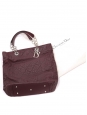 LADY DIOR burgundy prune cannage lambskin leather cabas bag with silver chain Retail price €3000