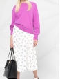 Bright purple round neck cashmere sweater Retail price €880 Size XS/S