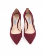 Low heel burgundy suede leather pumps Retail price €600 Size 36