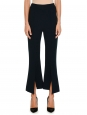 Kick-flare cropped black compact knit pants Retail price $1240 Size 38