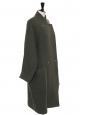 Manteau oversized long en laine vert kaki Prix boutique 600€ Taille 40