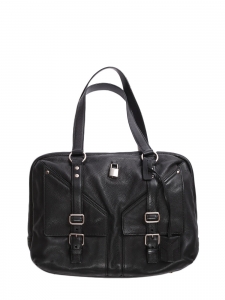 Sac à main cartable briefcase en cuir grainé noir avec cadenas YSL Prix boutique 1200€