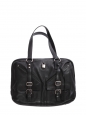 Sac cartable briefcase en cuir grainé noir avec cadenas YSL Prix boutique 1200€
