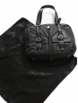 Black grained leather briefcase handbag with YSL lock and key Retail price €1200