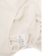 Cream white wool round neck sweater Size L