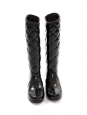 Black quilted rain boots wellies Retail price €140 Size 37