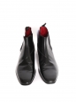 Glazed leather black flat ankle boots Retail price €750 Size 40.5