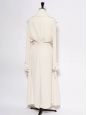Lucie ivory white satin-twill maxi trench coat NEW retail price €750 Size 36 to 40