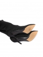 Bottes cuissardes à talon en tissu stretch irisé noir Prix boutique 750€ Taille 38