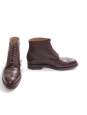 Bottines Derby boots J.M Weston à lacets chataigne praliné  en cuir marron   Prix boutique 850 € Taille 7