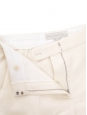 Cropped Ruffled cream white Wool-blend Flared Trousers Retail price €745 Size 40