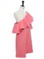 Chi chi one shoulder pink ruffled mini dress Retail price €400 Size 36