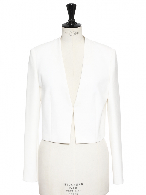 Jianila white cotton cropped blazer jacket NEW Retail price €400 Size 42