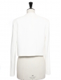 BOSS HUGO BOSS Ivory white jersey cropped blazer jacket NEW Retail price €300 Size 36
