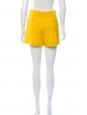 High waist bright yellow pleated crepe shorts Retail price €490 Size 36/38