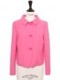Bright fuchsia pink cotton jacket Retail price €1200 Size 36/38