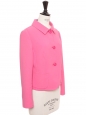 Bright fuchsia pink cotton jacket Retail price €1200 Size 36/38