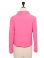Bright fuchsia pink cotton jacket Retail price €1200 Size 36/38