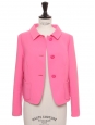 Bright fuchsia pink cotton jacket Retail price €1200 Size 36/38
