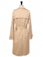 Manteau trench en coton beige camel et boutons écaille Px boutique 450€ Taille 36