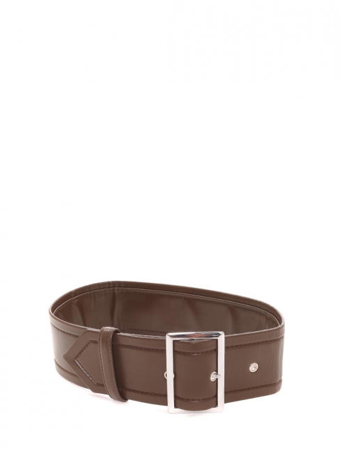 Very large belt in dark brown leather Retail price €490 Size 70