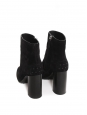 Square toe black suede high heel ankle boots Retail price €800 Size 38