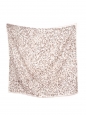 Le rêve de GLORIA ecru, light brown and black printed silk twill square scarf Retail price €350 Size 90 x 90