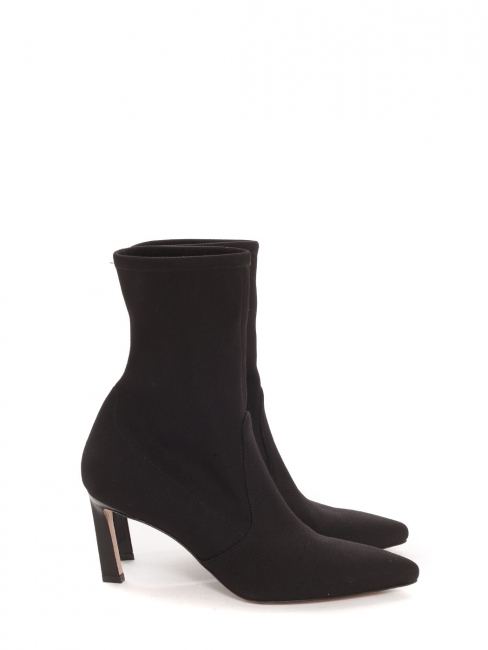 STUART 75 BOOTIE Black stretch pointy toe ankle boots Retail price €595 Size 41