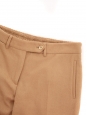 Camel brown wool straight leg pants Retail price €640 Size 34/36