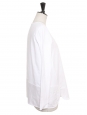 White cotton long sleeves round neck top Retail price €115 Size XS/S
